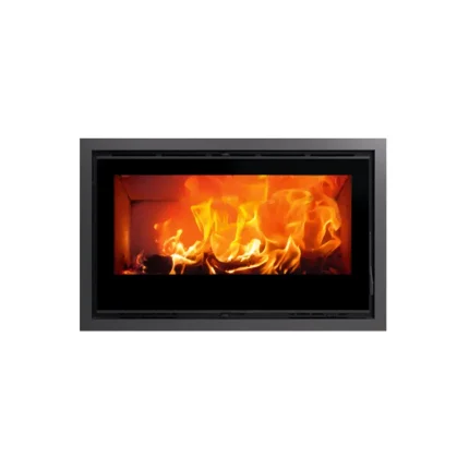 Chimenea cassette I-100 Modelo panorámico de 100 cm, disponible con 4 ventiladores.