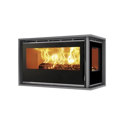 Chimenea insertable A-100-2 Gama insertables con visión lateral a dos o tres cristales