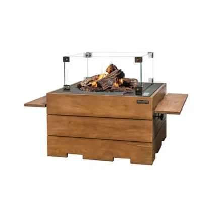 Mesa de exterior TEAK cuadrada 76x76x46