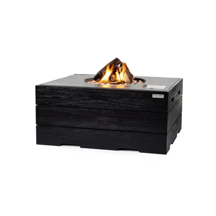 Mesa exterior TEAK BLACK TOP rectangular 107X80X68